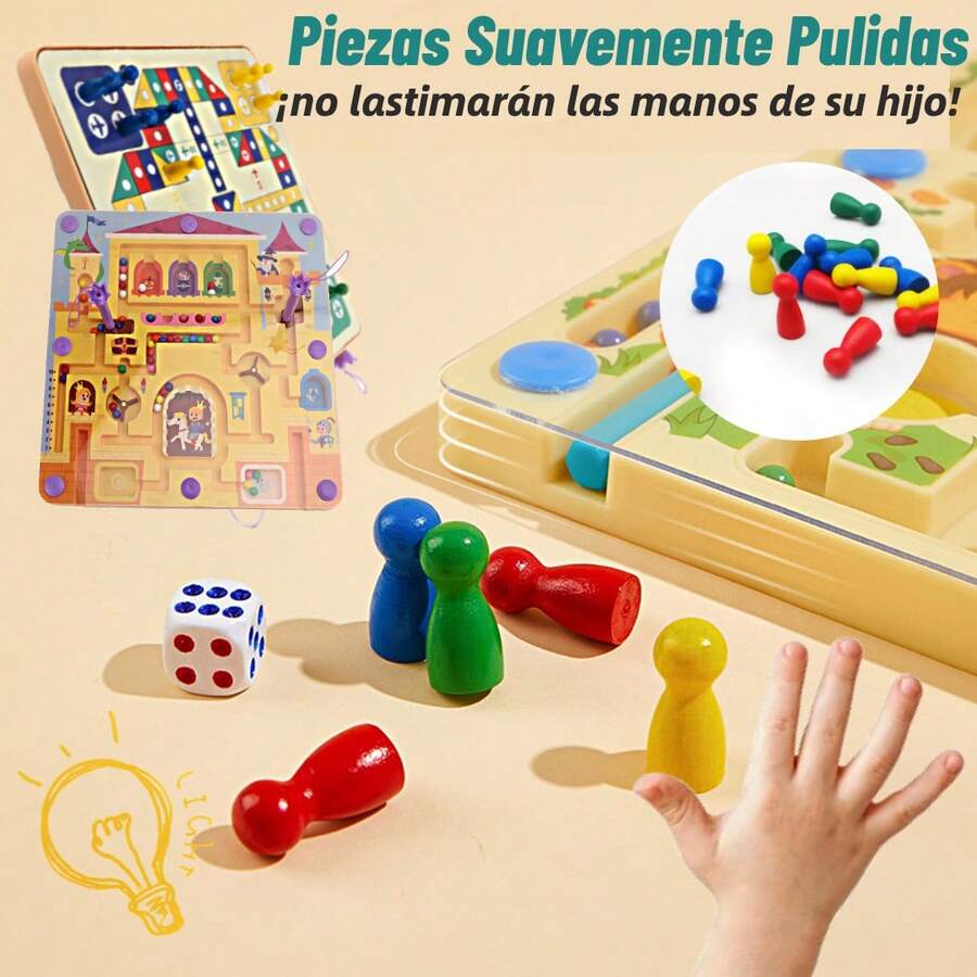 2 En 1 Laberinto Magnético Niños Juguetes Montessori