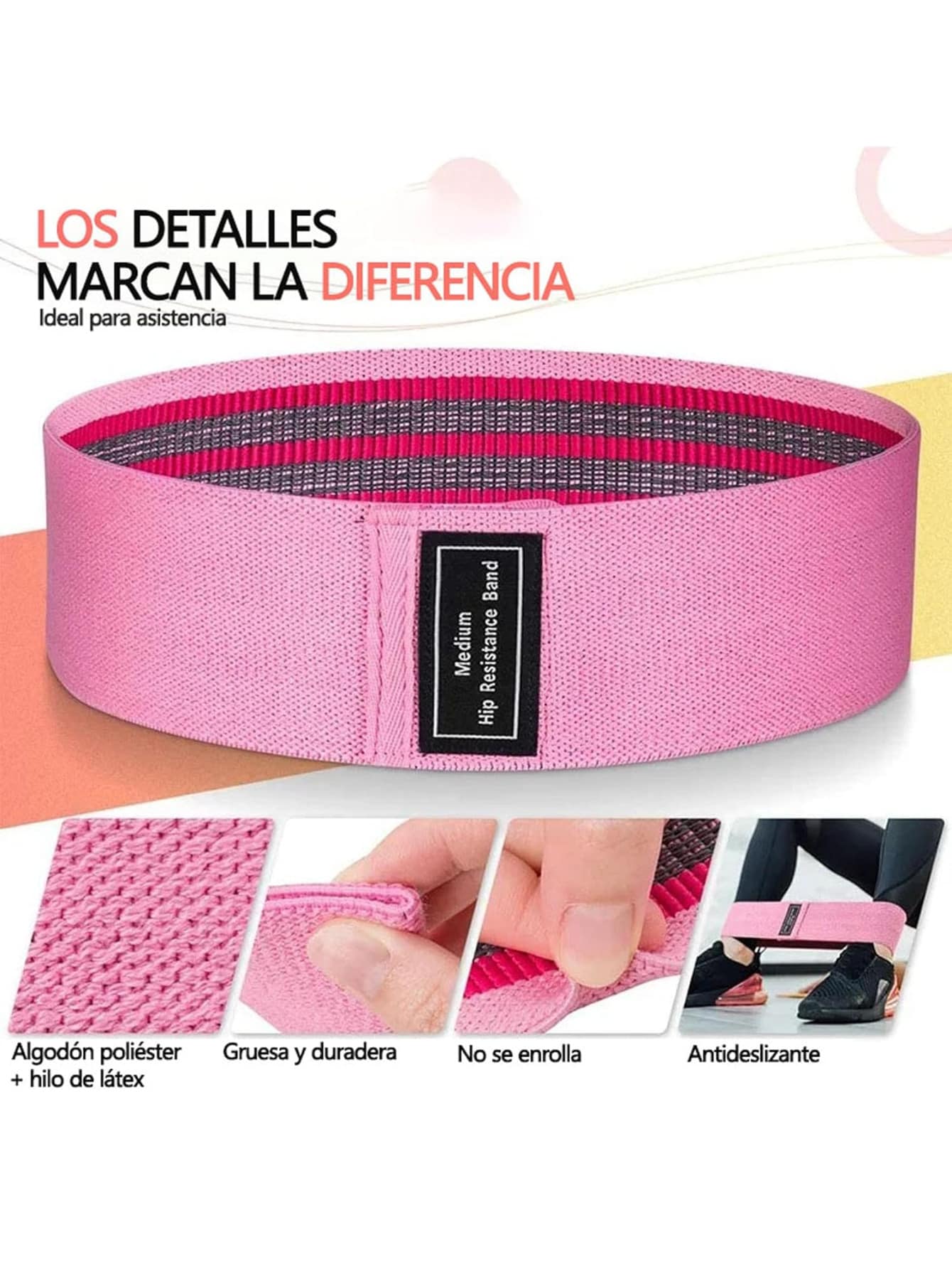 Bandas de Resistencia de Tela para Glúteos y Piernas
