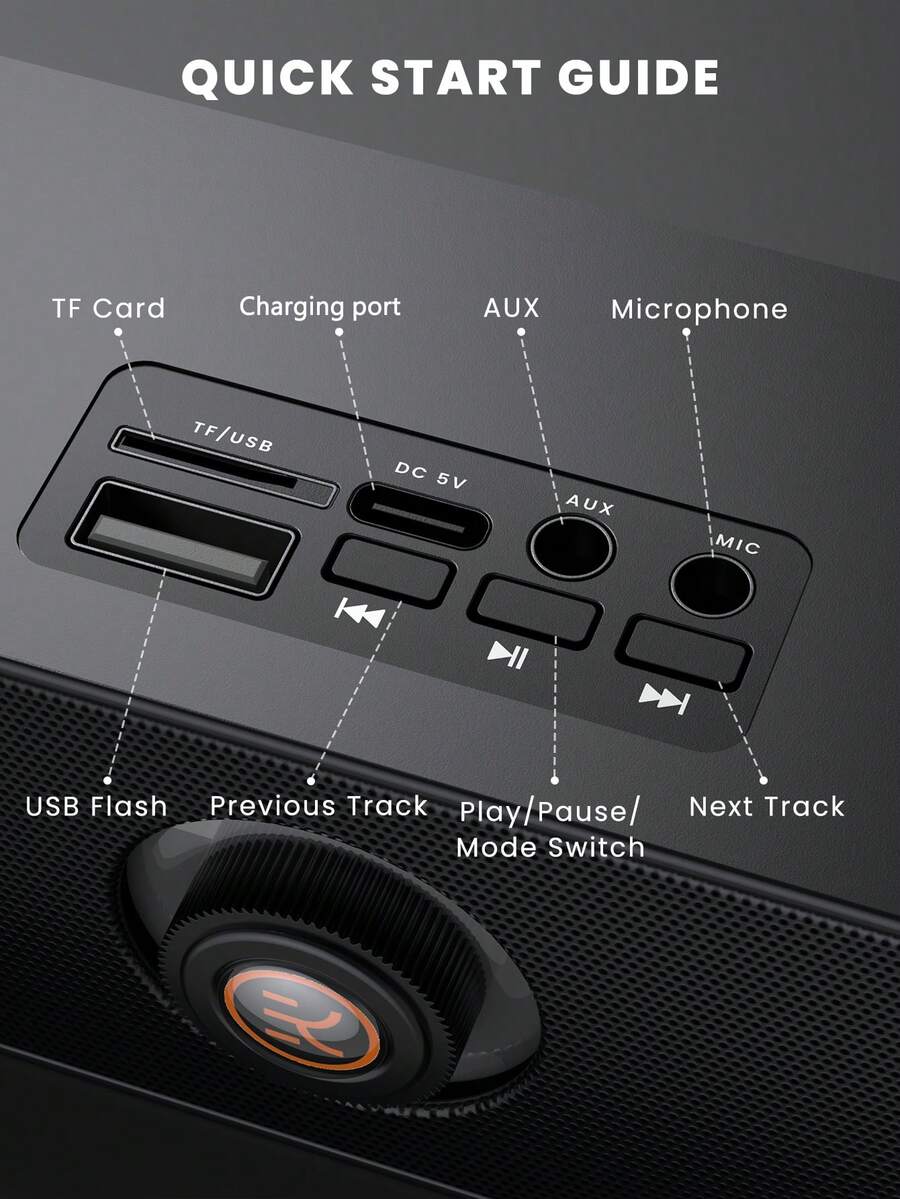 Kinglucky Altavoz inalámbrico con subwoofer