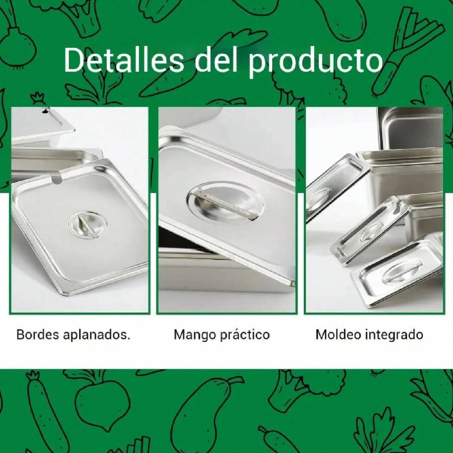 Juego de 10 sartenes de acero inoxidable