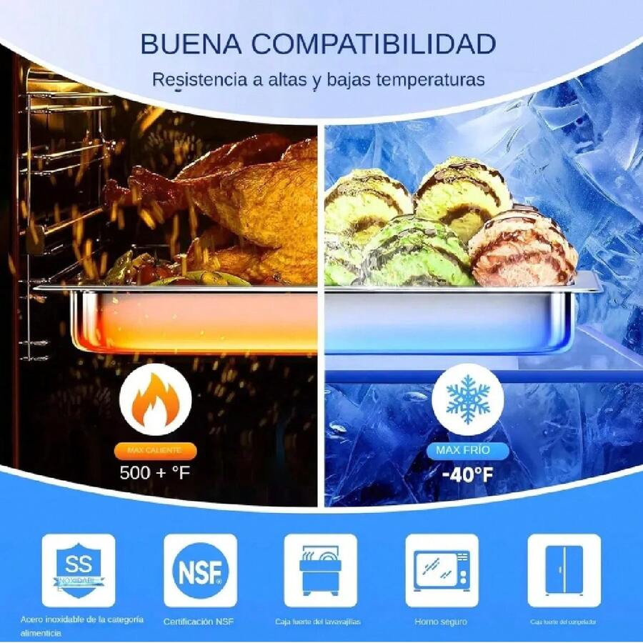 Juego de 10 sartenes de acero inoxidable