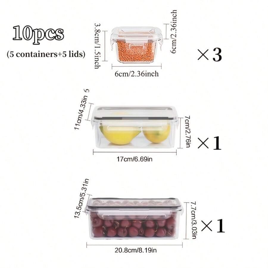 10 piezas Recipientes de almacenamiento