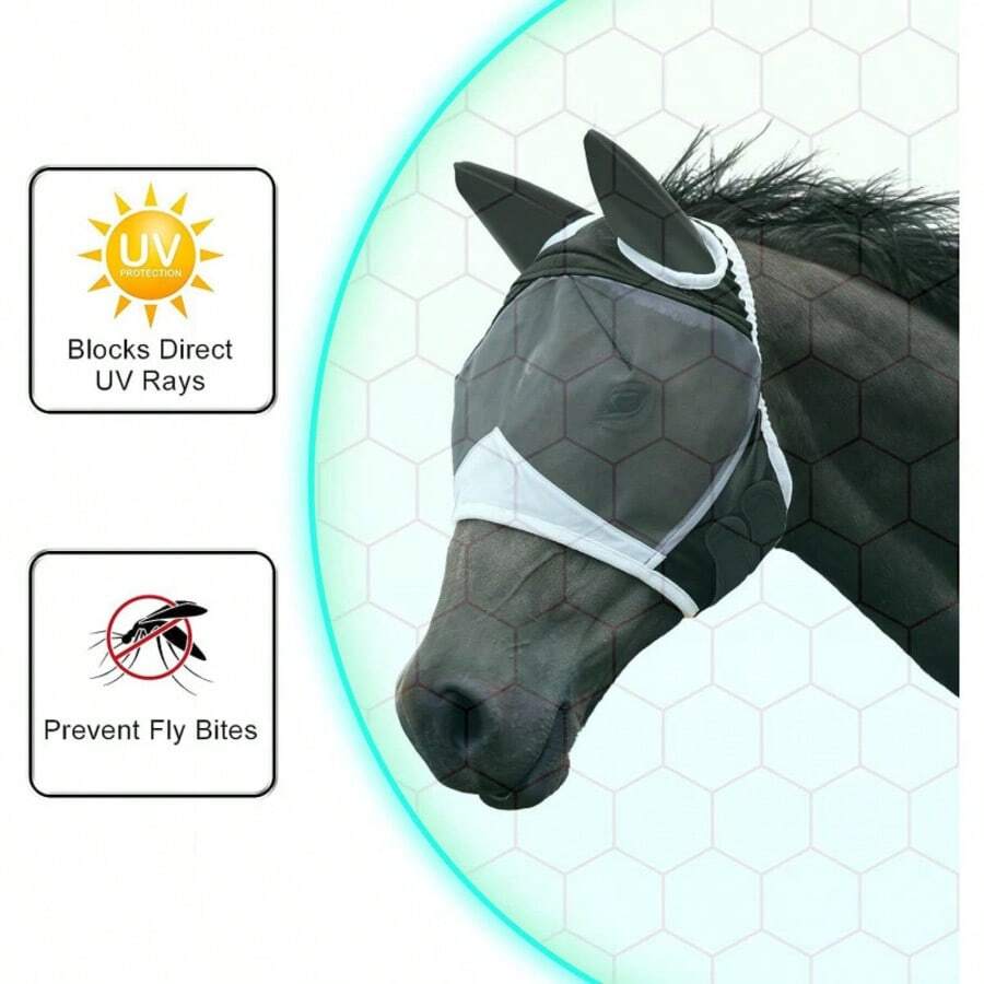 Máscara anti-moscas para caballos