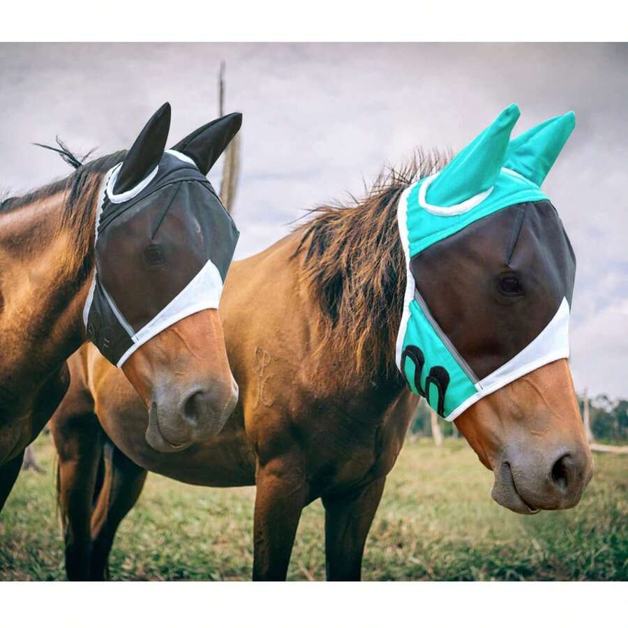 Máscara anti-moscas para caballos