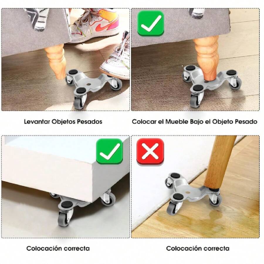 Juego de tres plataformas de acero con elevador