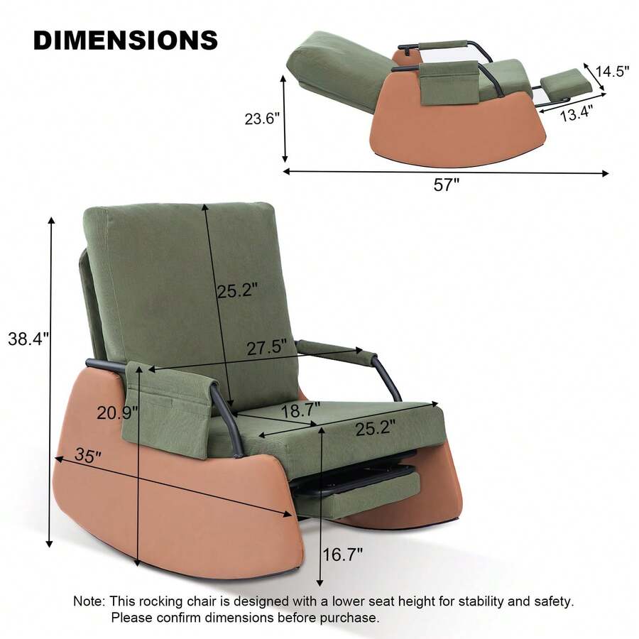Silla reclinable Mecedora para Adultos