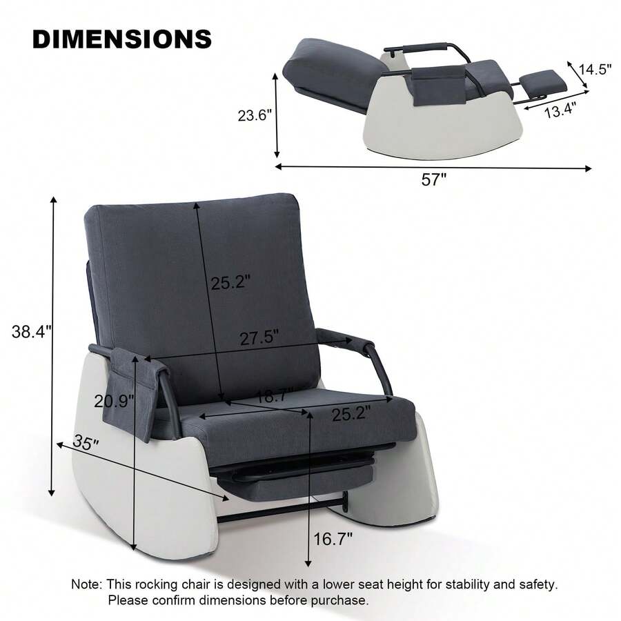 Silla reclinable Mecedora para Adultos