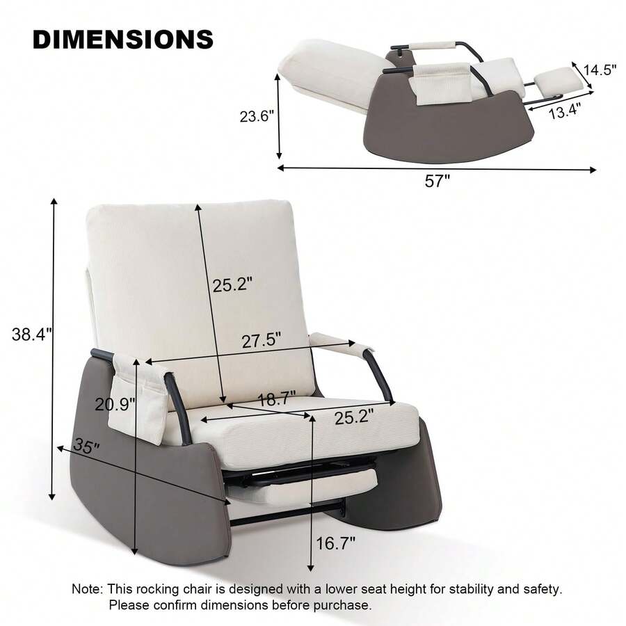Silla reclinable Mecedora para Adultos
