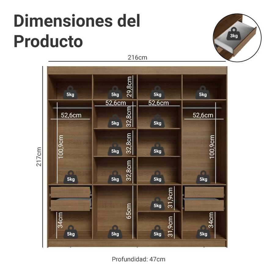 Ropero Closet Madesa Venus