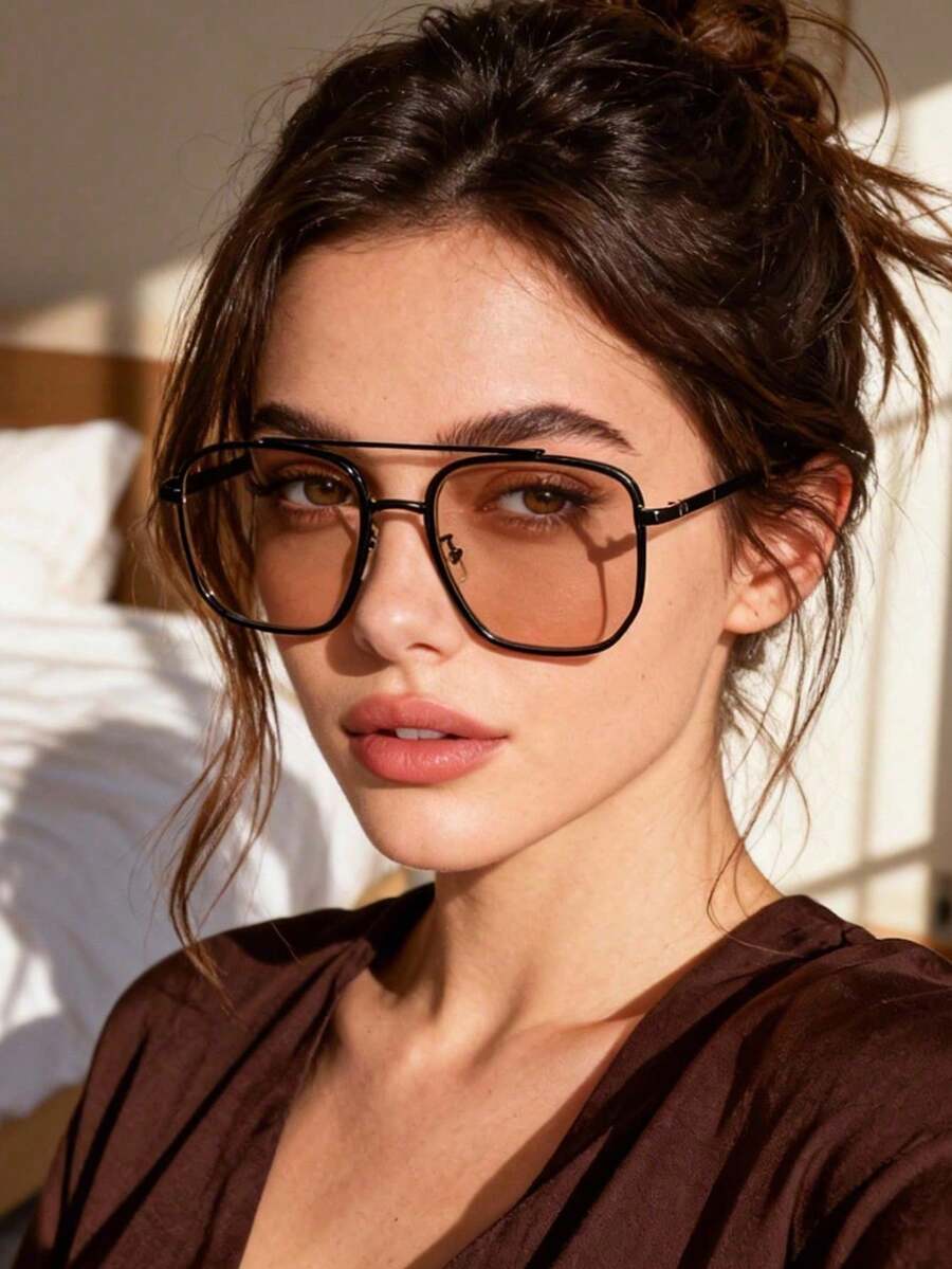 Gafas de mujer con montura cuadrada retro