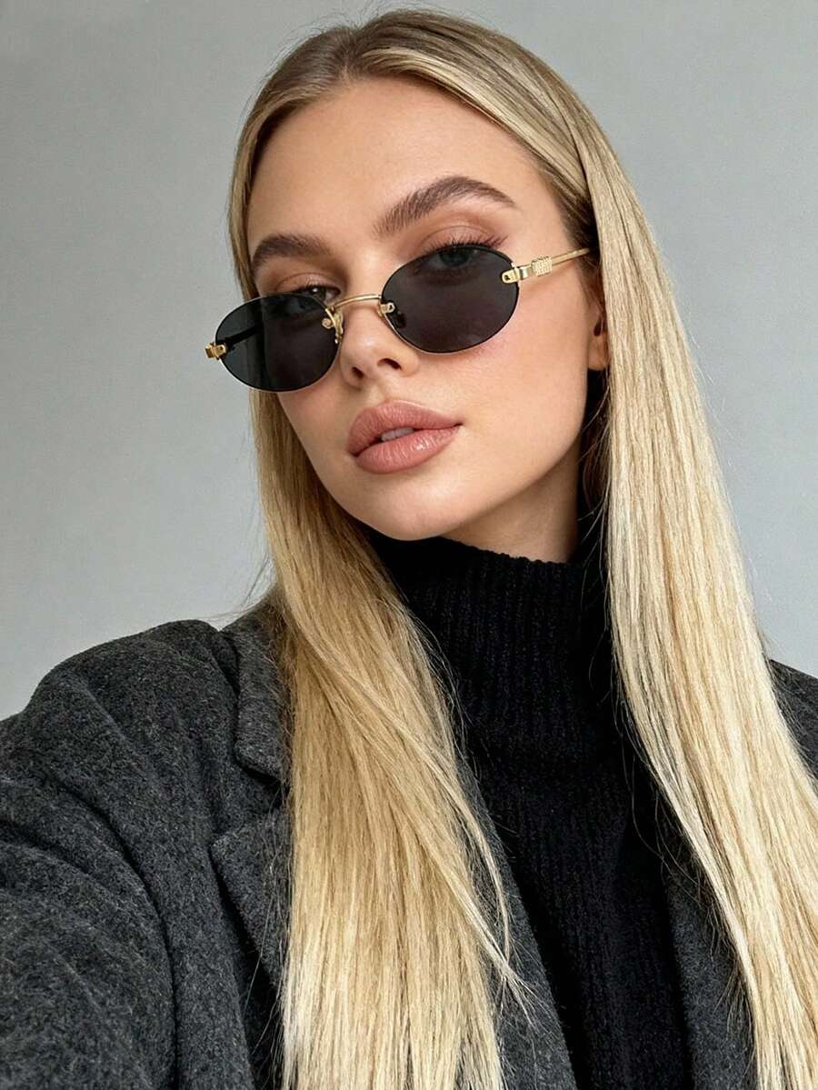 gafas elegantes y de alta gama con forma ovalada para mujeres