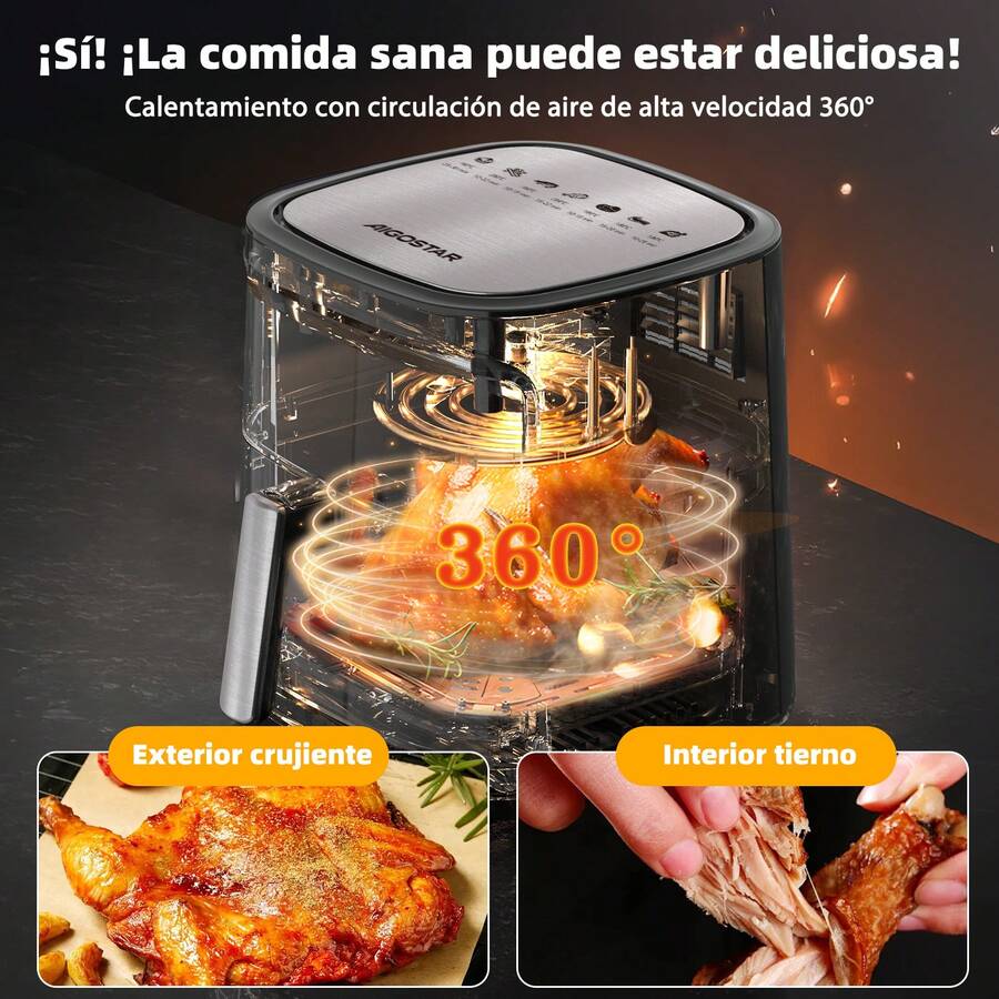 Freidora de Aire Inteligente 1750W, 7L