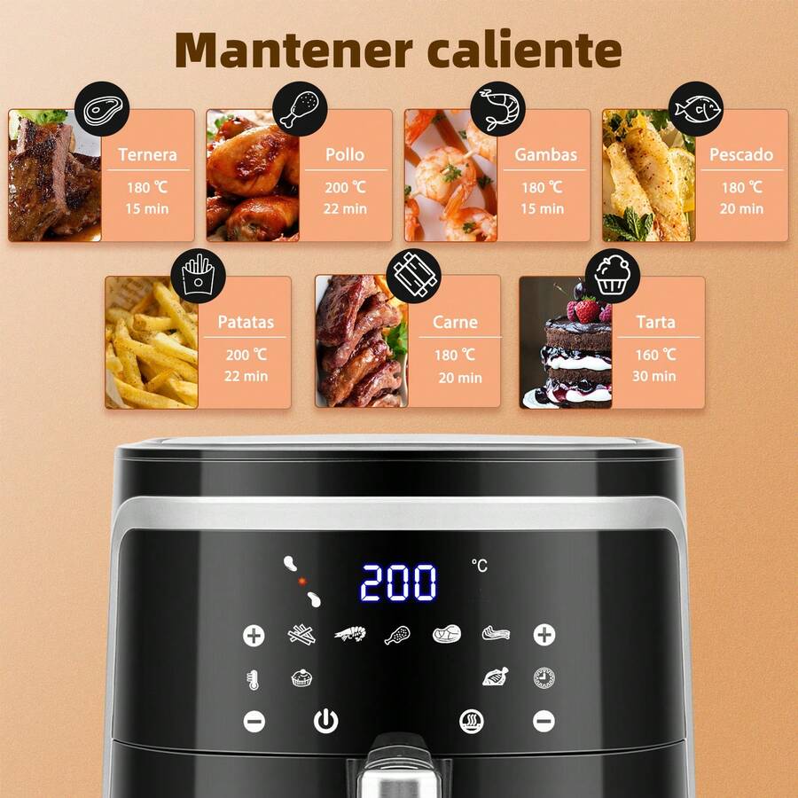Freidora de Aire Inteligente 1750W, 7L