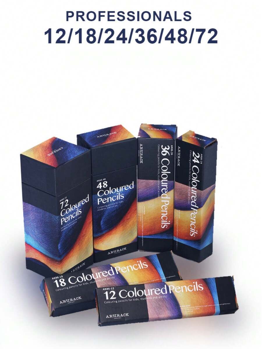 Juego de 12-72 lápices de colores vibrantes de núcleo suave