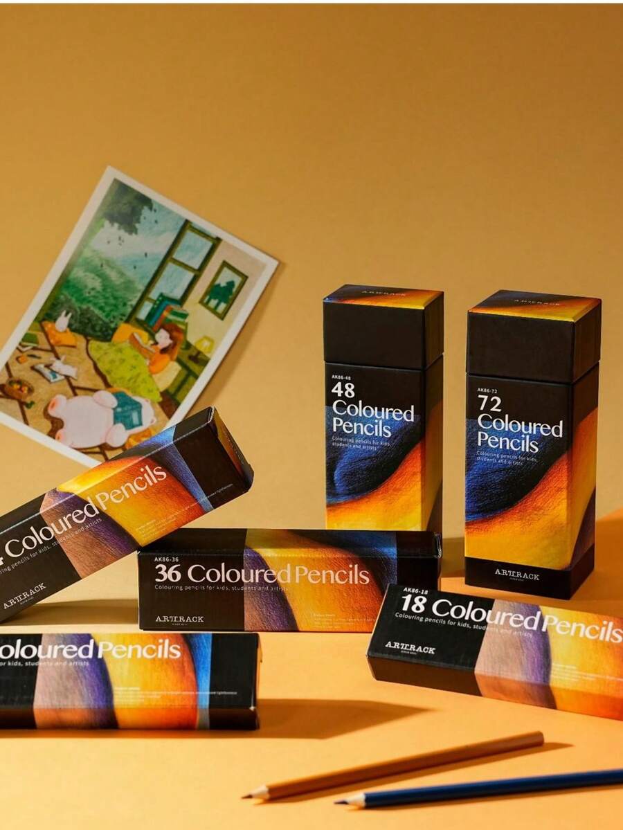 Juego de 12-72 lápices de colores vibrantes de núcleo suave