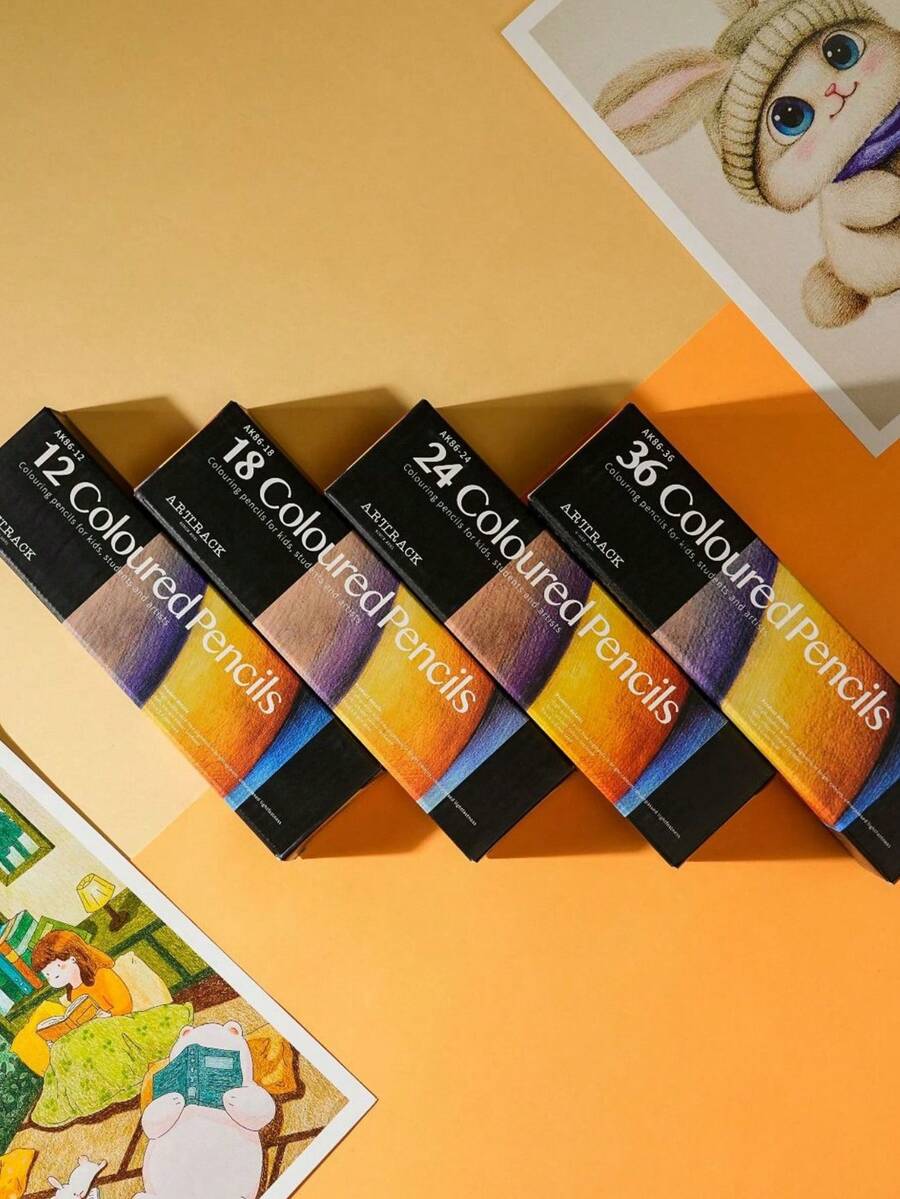 Juego de 12-72 lápices de colores vibrantes de núcleo suave