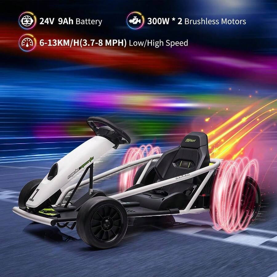 Go Kart Eléctrico 24V con Doble Motor 300W