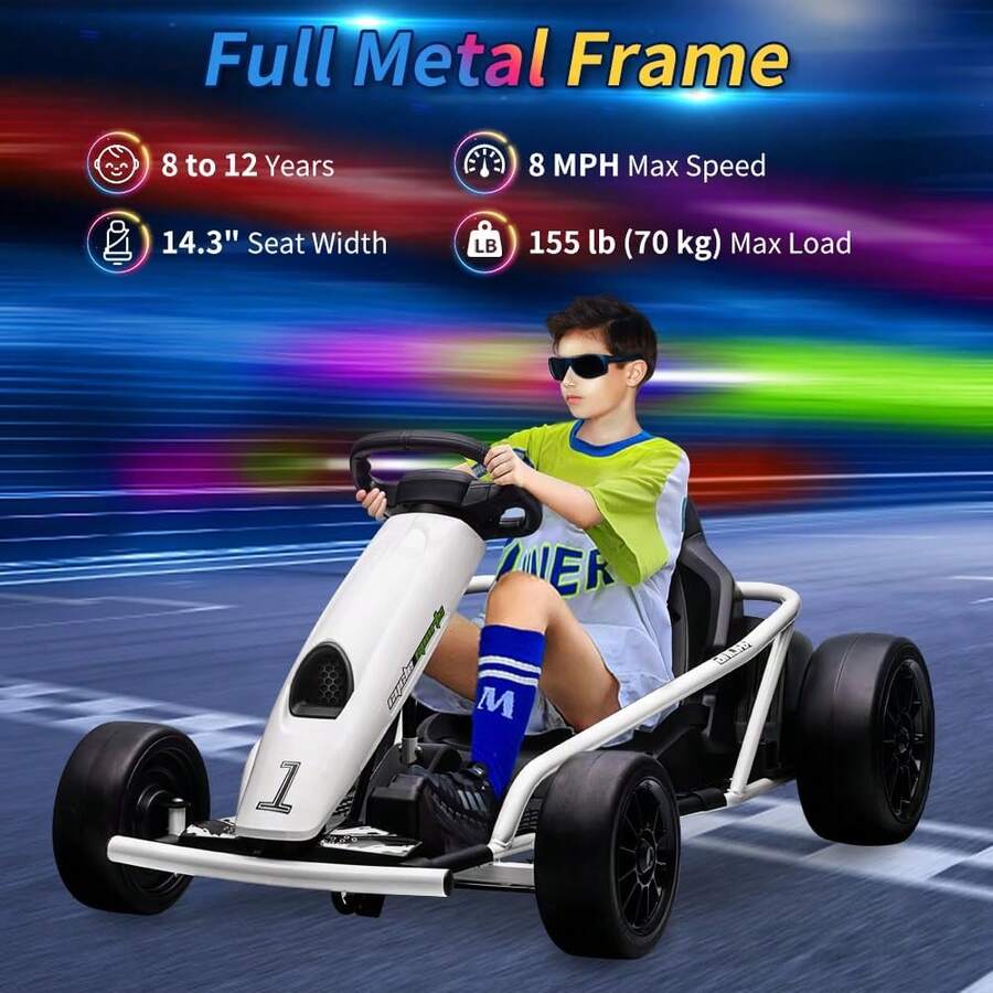 Go Kart Eléctrico 24V con Doble Motor 300W