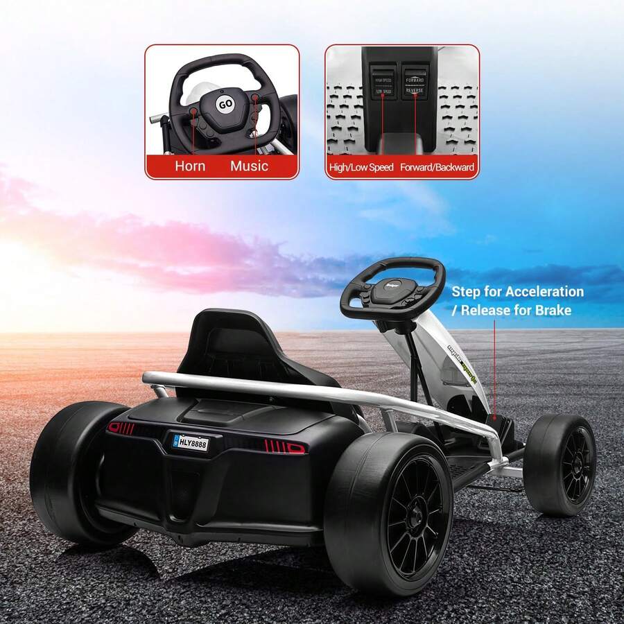 Go Kart Eléctrico 24V con Doble Motor 300W