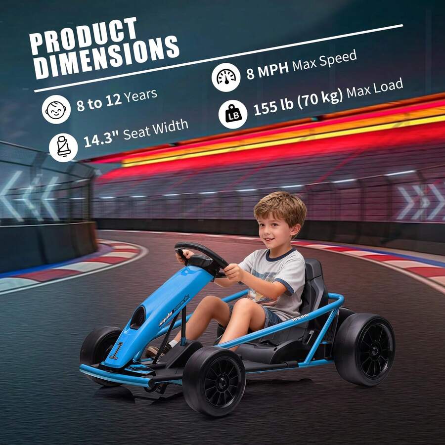 Go Kart Eléctrico 24V con Doble Motor 300W