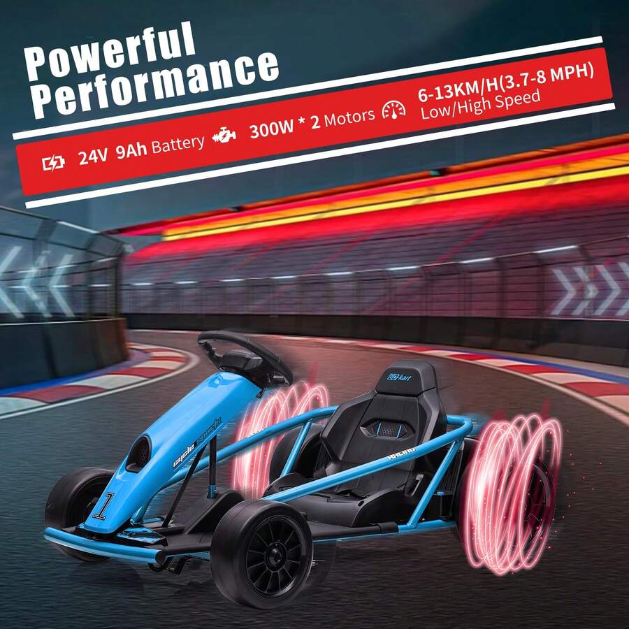 Go Kart Eléctrico 24V con Doble Motor 300W