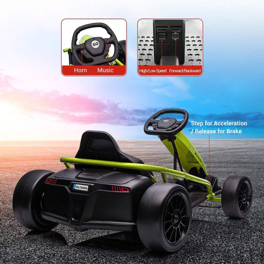 Go Kart Eléctrico 24V con Doble Motor 300W