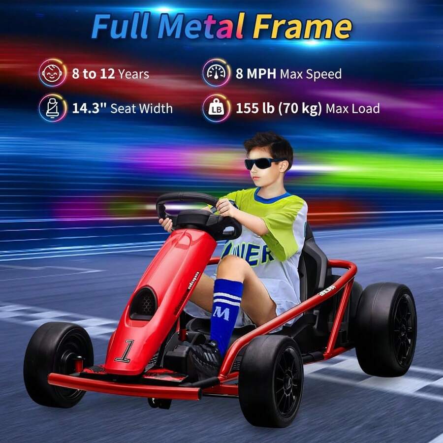 Go Kart Eléctrico 24V con Doble Motor 300W