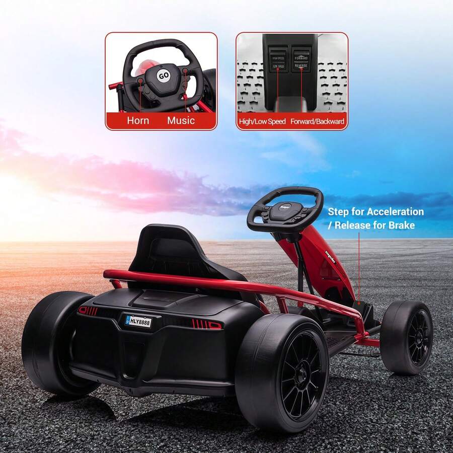 Go Kart Eléctrico 24V con Doble Motor 300W