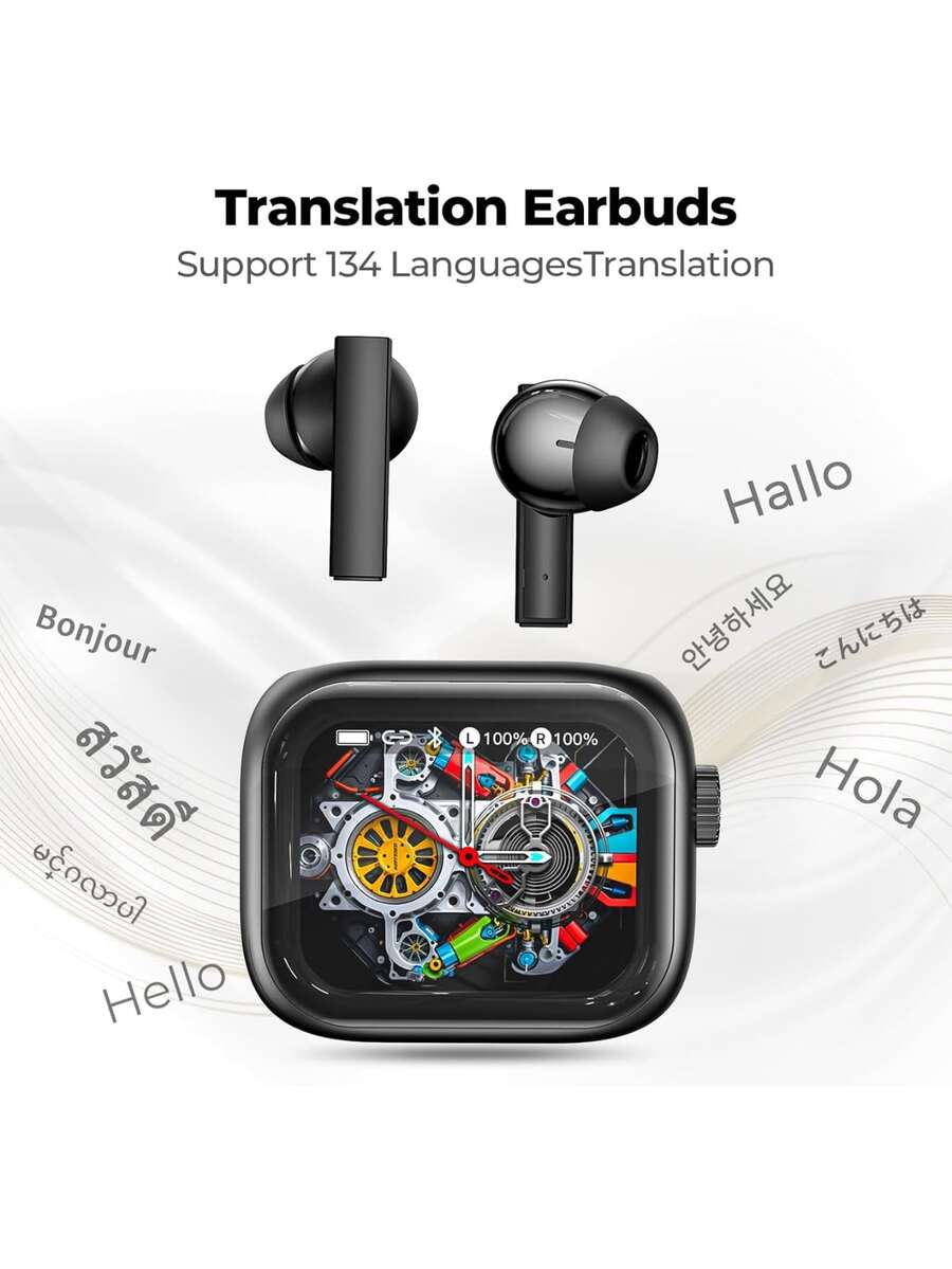 Audífonos con Estuche de Pantalla Táctil