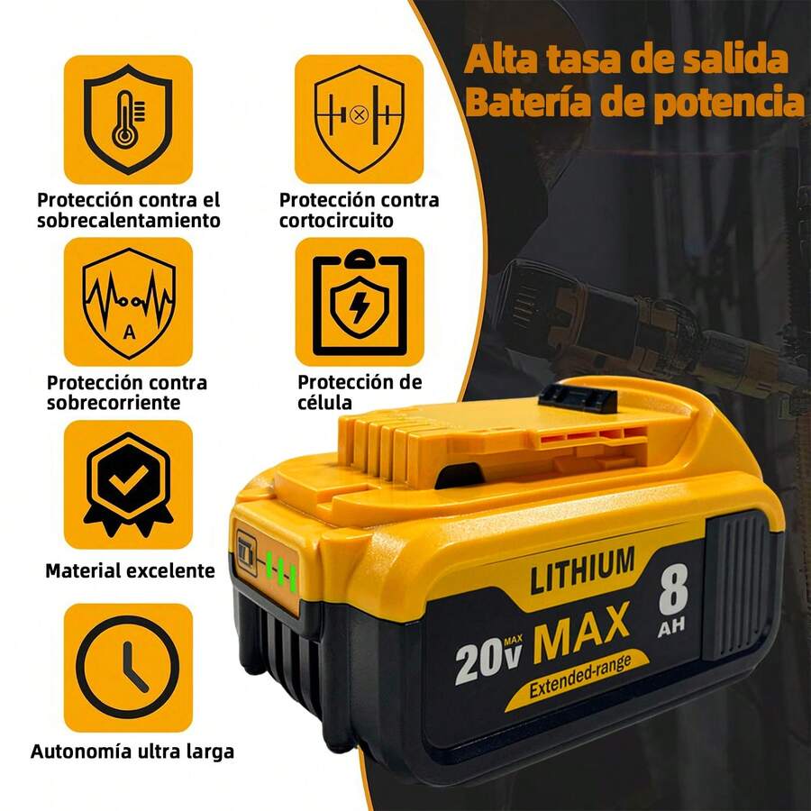 Dewalt Batería de Repuesto 20V Max 8.0Ah