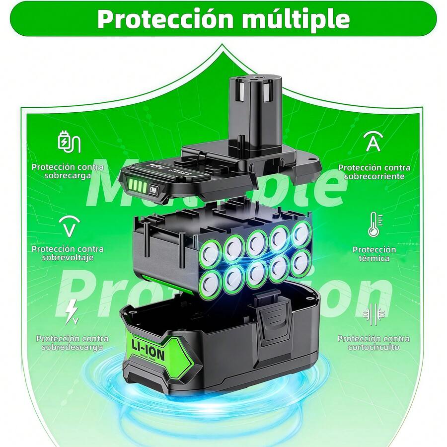 Ryobi Batería LED de nivel de carga