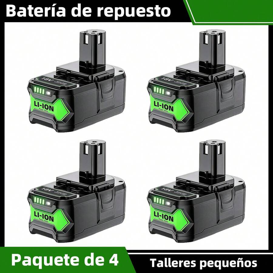 Ryobi Batería de iones de litio 18V 8.0Ah P108-18V de repuesto