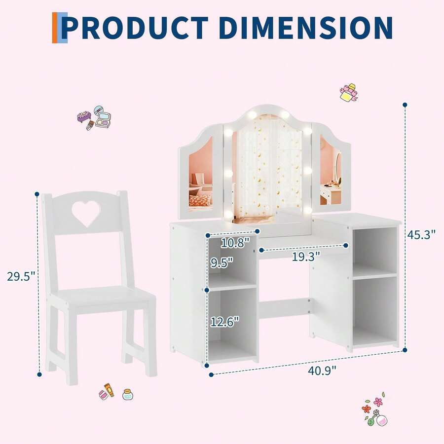 Juego de Mesa y Silla de Cambiador Princesa para niñas