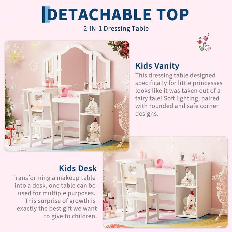 Juego de Mesa y Silla de Cambiador Princesa para niñas
