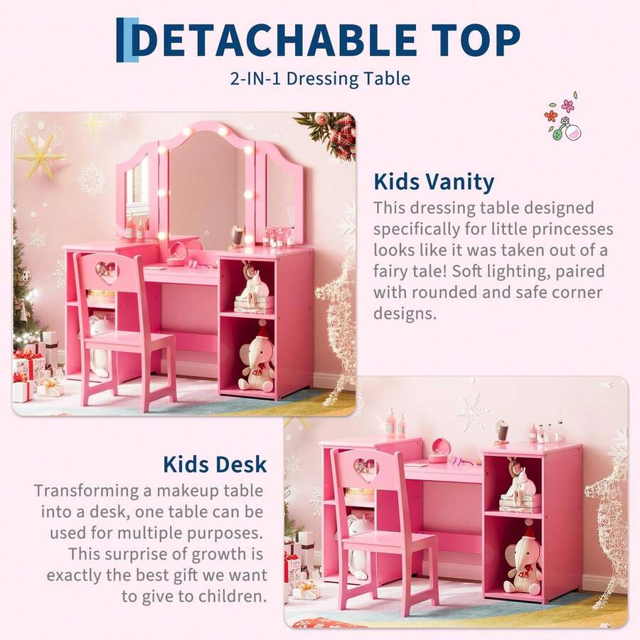 Juego de Mesa y Silla de Cambiador Princesa para niñas