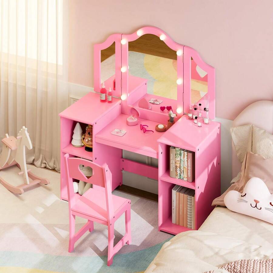 Juego de Mesa y Silla de Cambiador Princesa para niñas