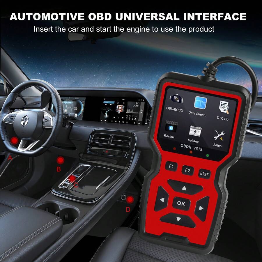 V519 Escáner profesional OBD2 - Herramienta de diagnóstico automotriz