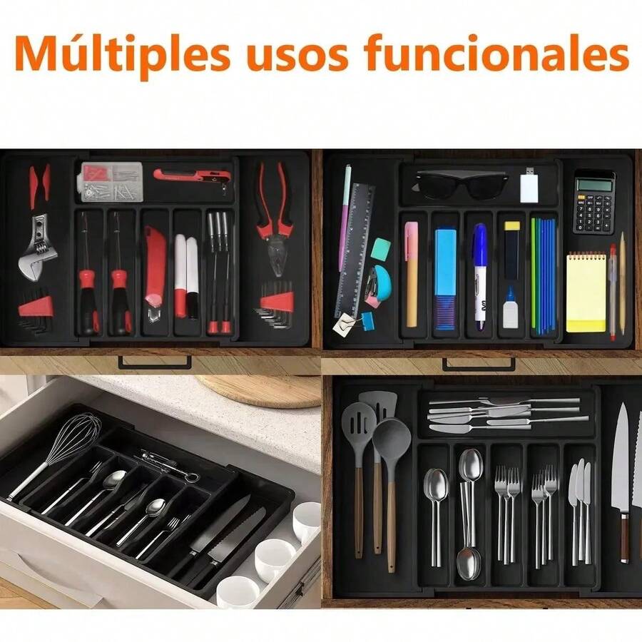 Organizador de cubiertos ajustable