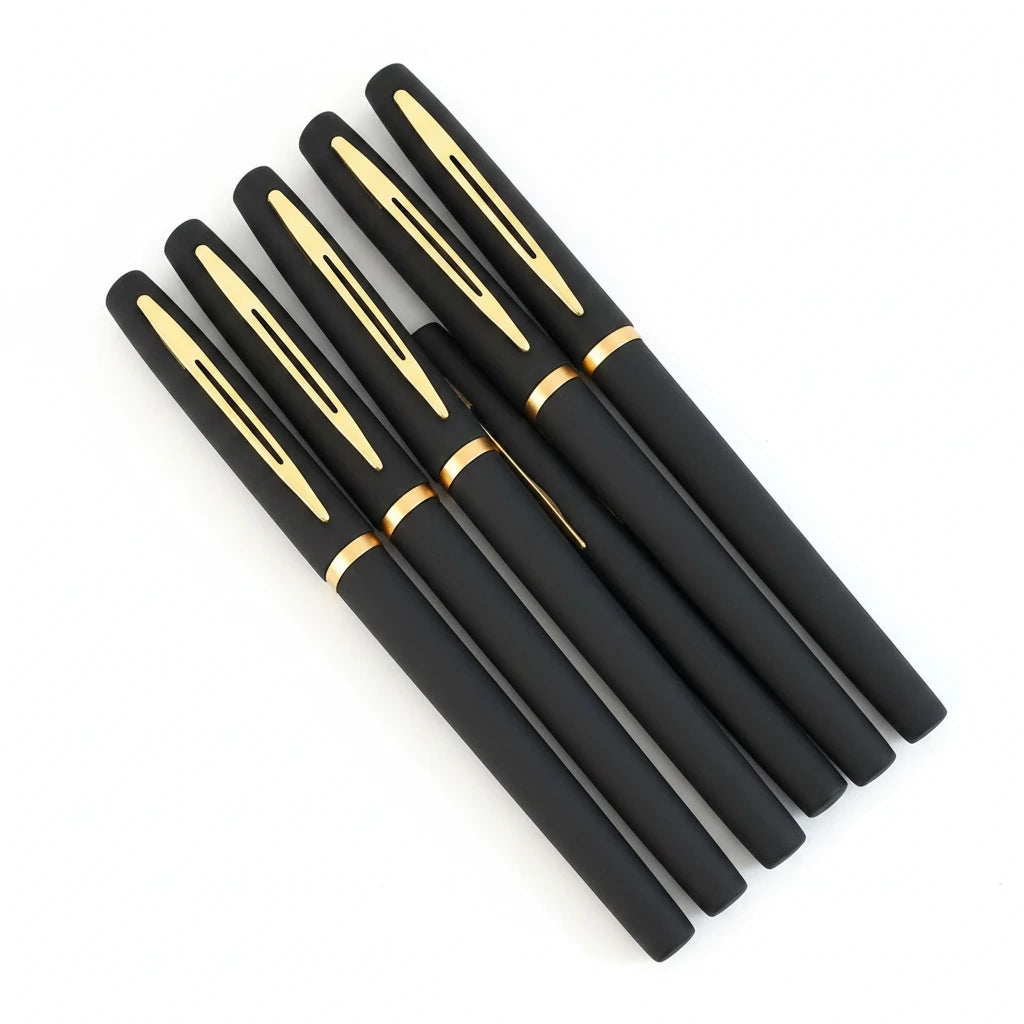 5/10/20 piezas de elegante juego de bolígrafos de gel negro y dorado