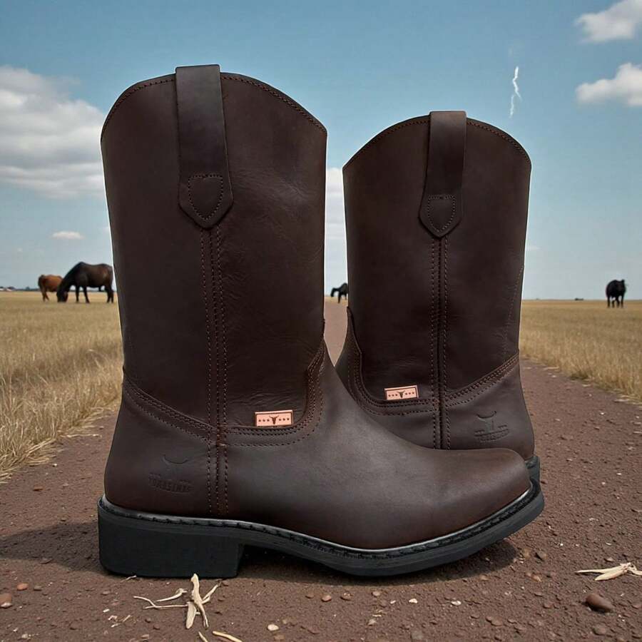 BOTAS DE TRABAJO HOMBRE PIEL HORMA CUADRADA ULTRACONFORT CASUAL