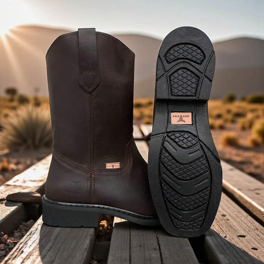 BOTAS DE TRABAJO HOMBRE PIEL HORMA CUADRADA ULTRACONFORT CASUAL