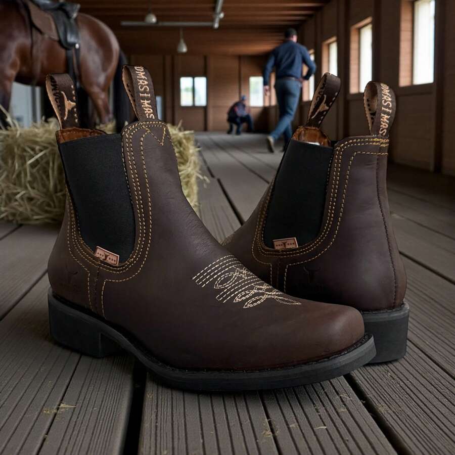 BOTINES COMODOS TOMAS IMAS PIEL GENUINA SISTEMA COSIDO GOODYEAR WELT RINGLE VAQUERO