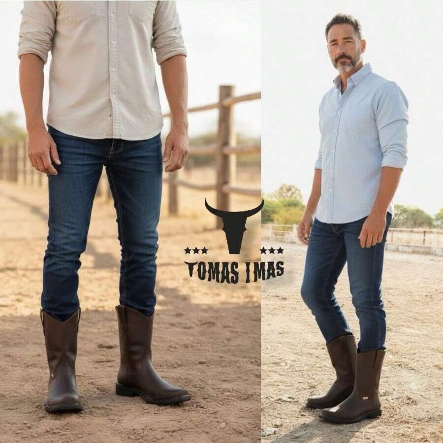 BOTAS DE TRABAJO HOMBRE PIEL HORMA CUADRADA ULTRACONFORT CASUAL