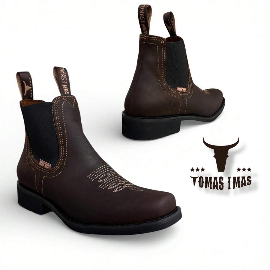 BOTINES COMODOS TOMAS IMAS PIEL GENUINA SISTEMA COSIDO GOODYEAR WELT RINGLE VAQUERO