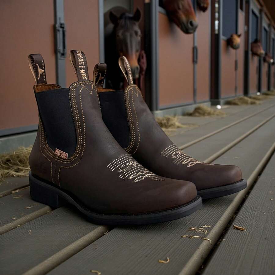 BOTINES COMODOS TOMAS IMAS PIEL GENUINA SISTEMA COSIDO GOODYEAR WELT RINGLE VAQUERO