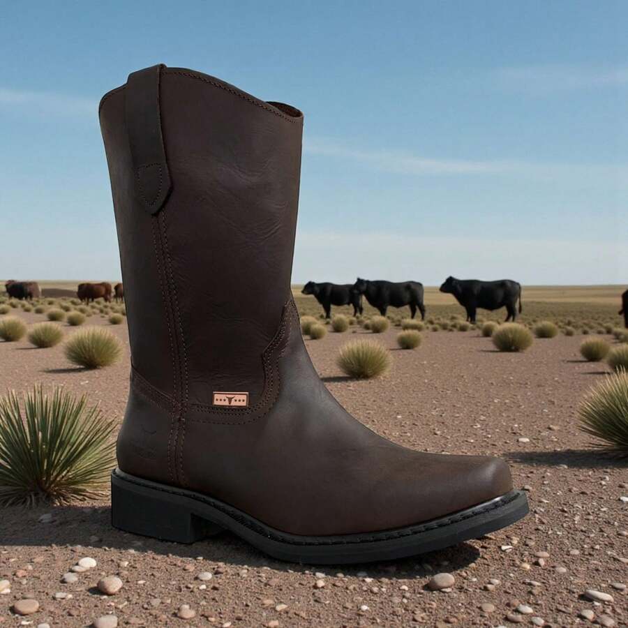 BOTAS DE TRABAJO HOMBRE PIEL HORMA CUADRADA ULTRACONFORT CASUAL
