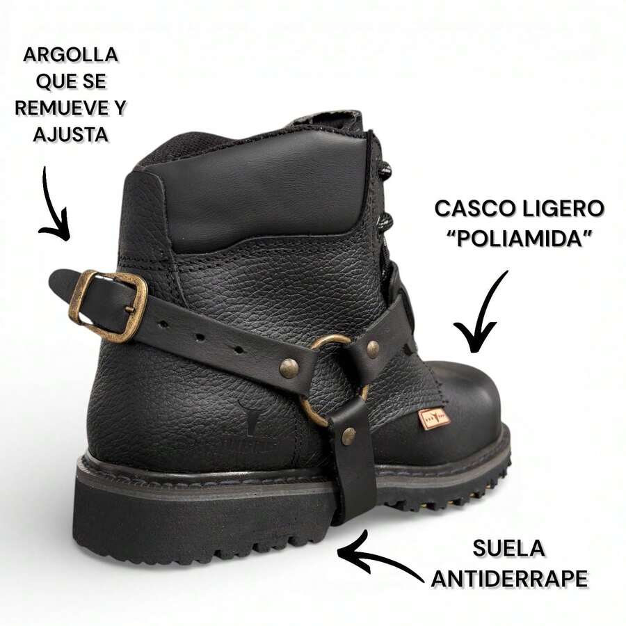 Bota  Industrial Casco Poliamida Dieleactrica Tomas Con Argollas