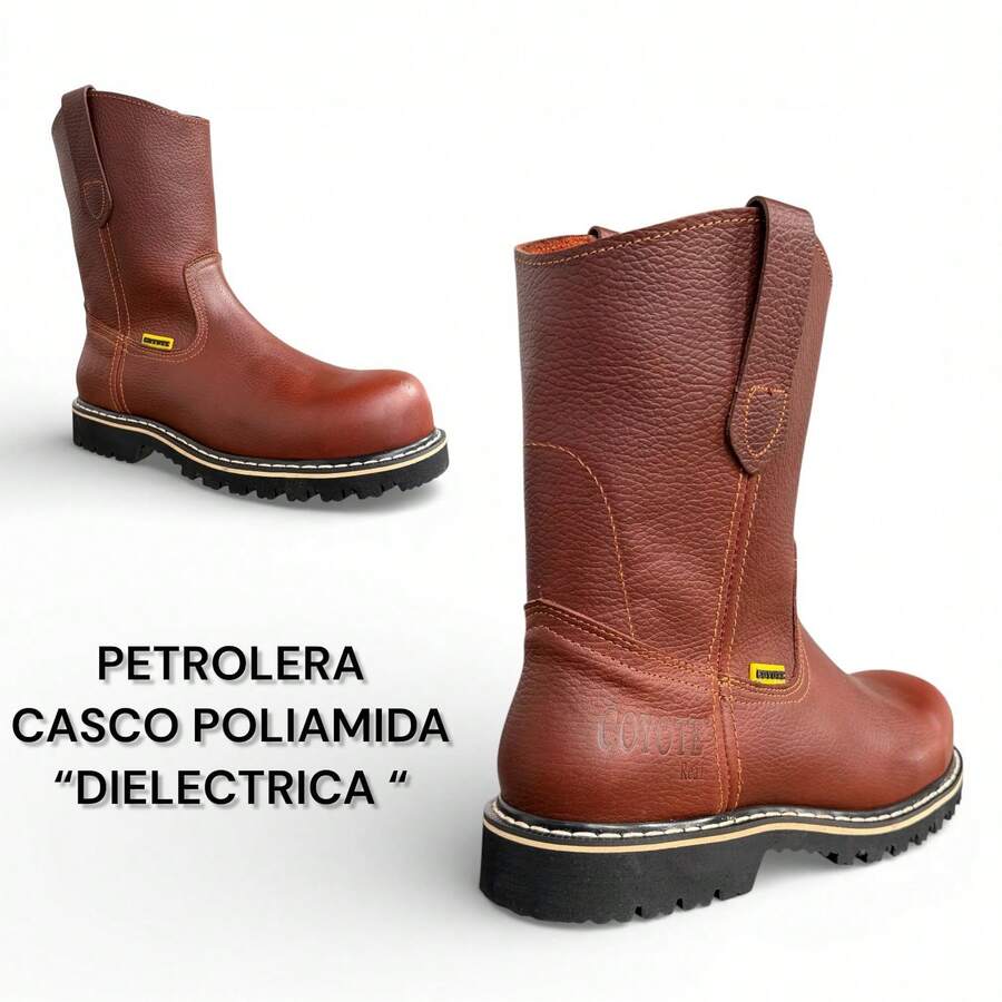 Botas Trabajo Uso Rudo Petroleras Con Casco De Acero Piel Cy