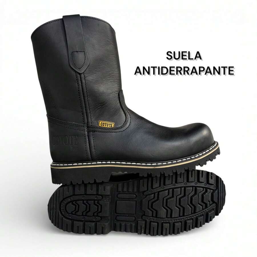 Botas Trabajo Uso Rudo Petroleras Con Casco De Acero Piel Cy