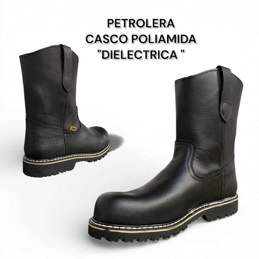 Botas Trabajo Uso Rudo Petroleras Con Casco De Acero Piel Cy